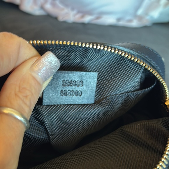 New Gucci Sherri Line Canvas large strip cosmetic tote clutch - Picture 7 of 11